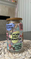 Teacher Affirmation Glass