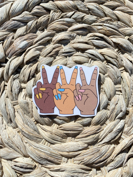 Diverse Peace Sign Stickers