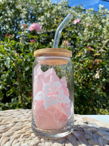 Hibiscus Flower Glass